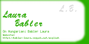 laura babler business card